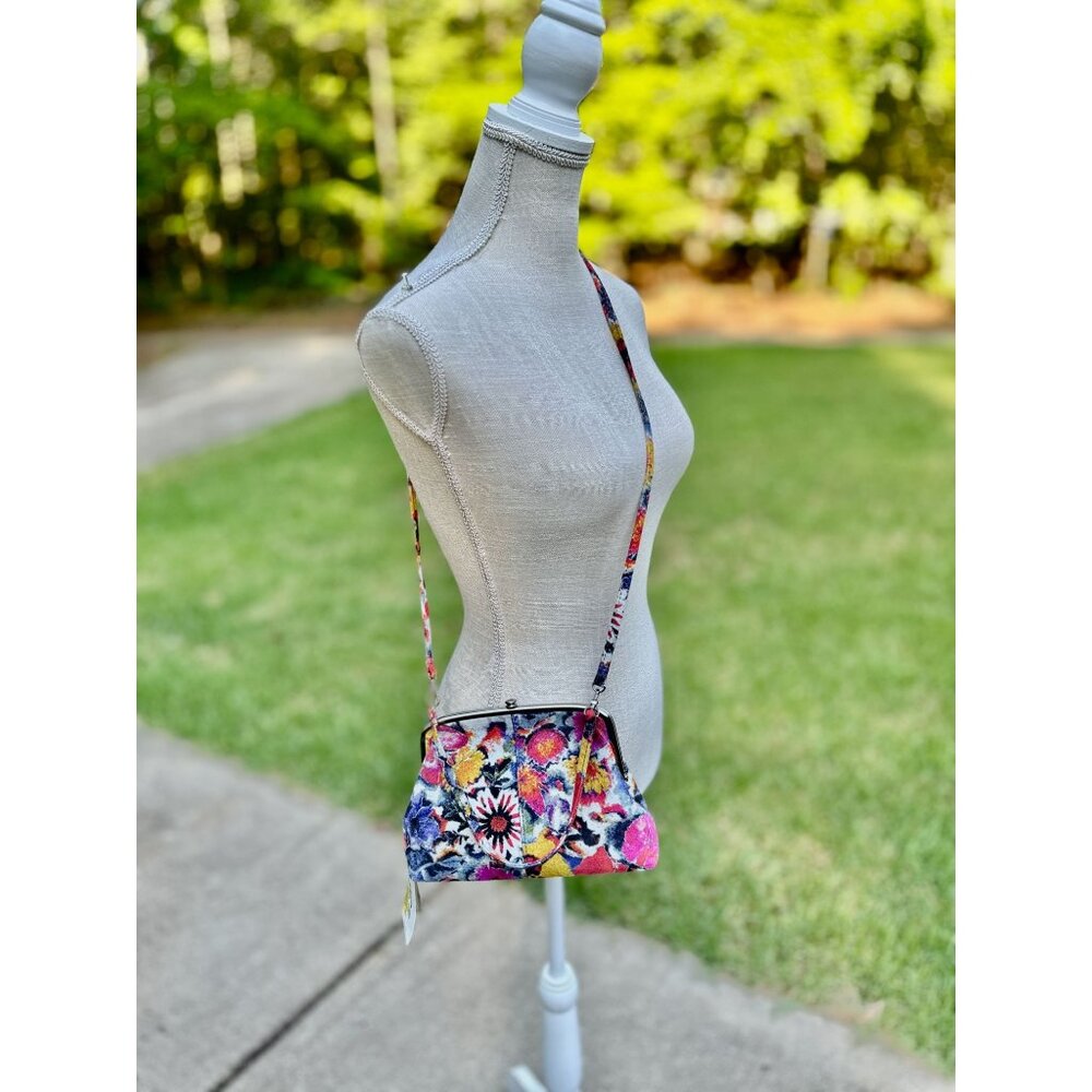 Hobo Lana Poppy Floral Leather Convertible Crossbody Bag VI-35817POPY NWT